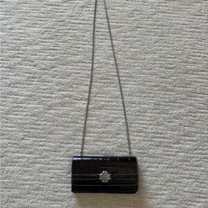 Brighton Elegant Brown Croc-Embossed Wallet .With Chain or Without Chain.